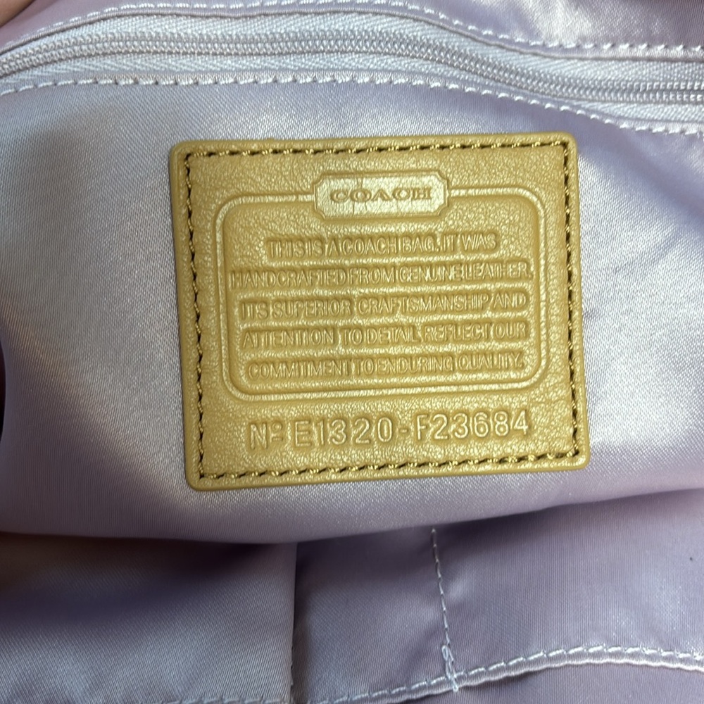 Coach Ashley Satchel Bag Tan Leather - Picture 7 of 7